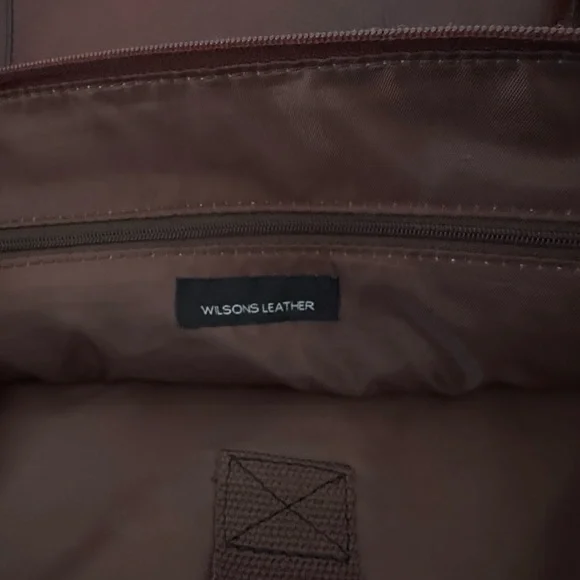 Wilsons Leather Computer Bag Attache 100% Genuine Leather Oxblood Red/Brown - Picture 13 of 13